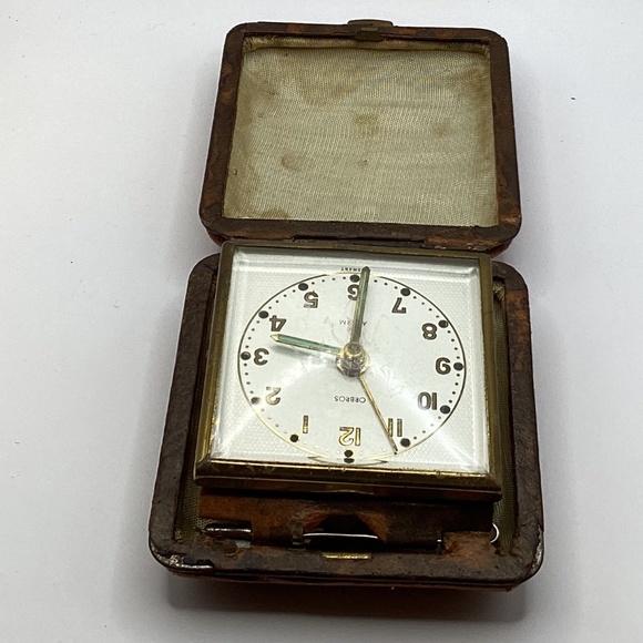 Orbros Travel Alarm Clock Germany 1950’s - Picture 4 of 7